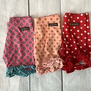 3 Matilda Jane patterned ruffle shorts